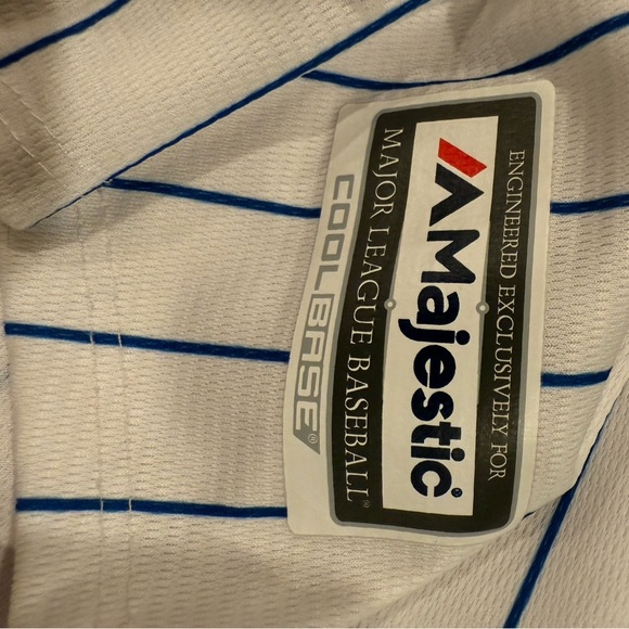 Kris Bryant 2016 Majestic Blue Pinstripe Cool Base Jersey - Picture 5 of 10